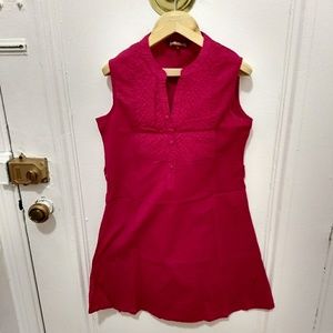 Hot pink summer tunic with detailing